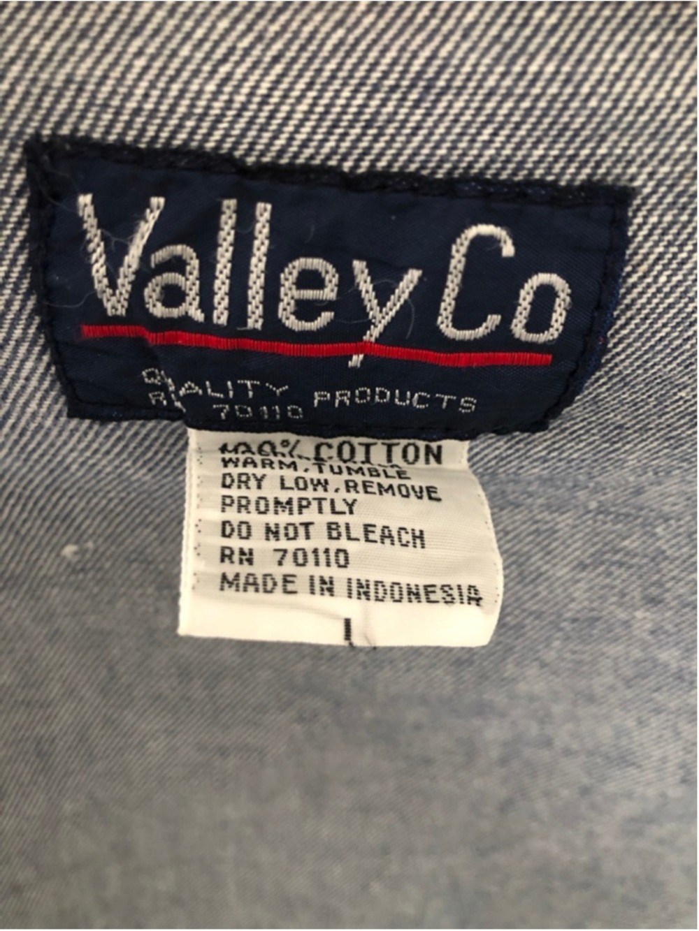 Vintage 70’s-80’s Denim Workwear Chore Jacket Cotton Plaid Lining Women’s Large - Picture 3 of 10